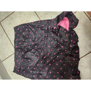 Black Pink Polka Dot Silk Lining Dress Size 6 New York